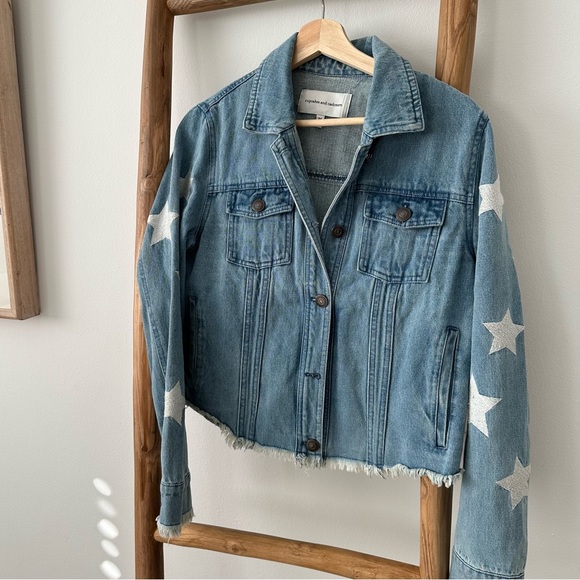 Cupcakes and cashmere hand-stitched star jean jacket! - Picture 8 of 9